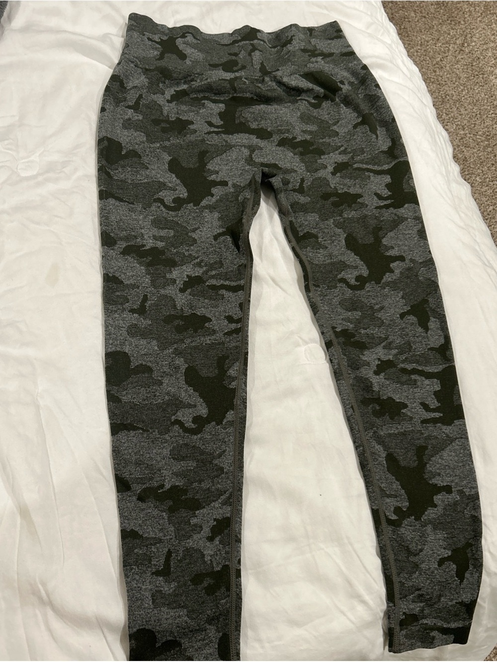 Camo Print Leggings in Gray and Army green